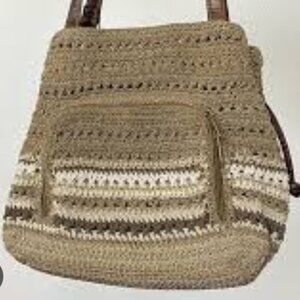 Striped Woven Beachy boho bucket bag